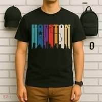 Houston Texas Map Skyline Gift Texas Home State Souvenir T-Shirt thumb 6