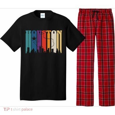 Houston Texas Map Skyline Gift Texas Home State Souvenir Pajama Set
