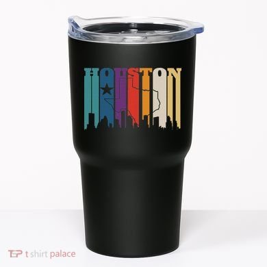 Houston Texas Map Skyline Gift Texas Home State Souvenir Tumbler