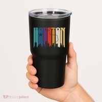 Houston Texas Map Skyline Gift Texas Home State Souvenir Tumbler thumb 2