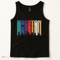 Houston Texas Map Skyline Gift Texas Home State Souvenir Tank Top thumb 2