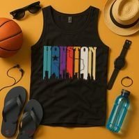 Houston Texas Map Skyline Gift Texas Home State Souvenir Tank Top thumb 4