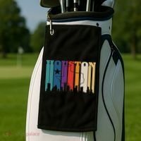 Houston Texas Map Skyline Gift Texas Home State Souvenir Golf Towel thumb 2