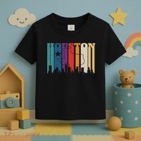 Houston Texas Map Skyline Gift Texas Home State Souvenir Toddler T-Shirt thumb 3
