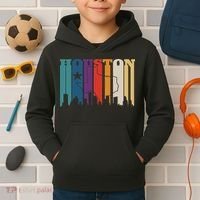 Houston Texas Map Skyline Gift Texas Home State Souvenir Kids Hoodie thumb 2