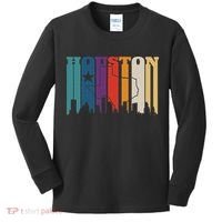 Houston Texas Map Skyline Gift Texas Home State Souvenir Kids Long Sleeve Shirt thumb 0