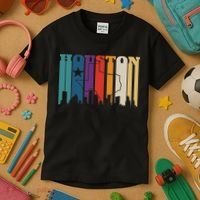 Houston Texas Map Skyline Gift Texas Home State Souvenir Kids T-Shirt thumb 3