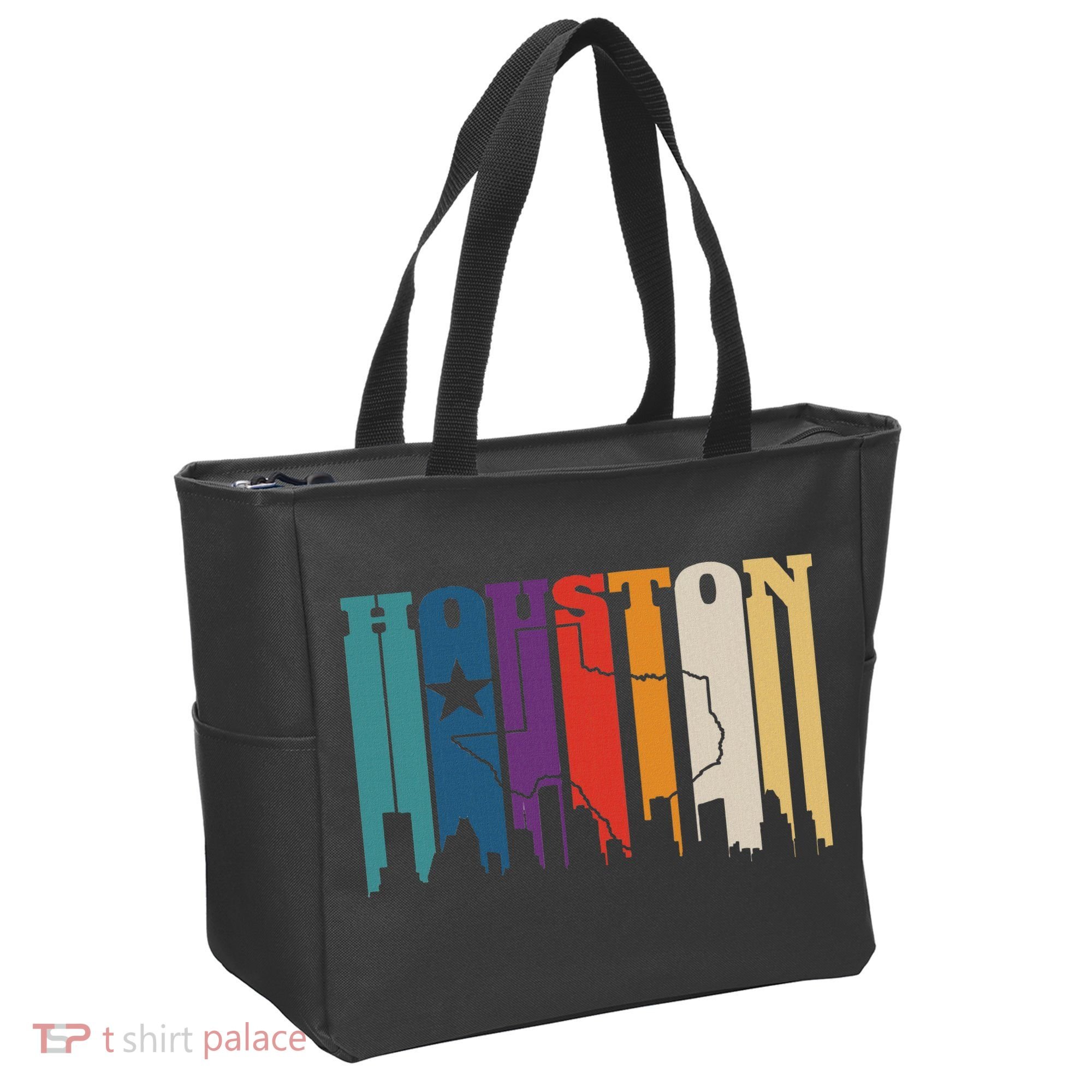 Houston Texas Map Skyline Gift Texas Home State Souvenir Tote Bag