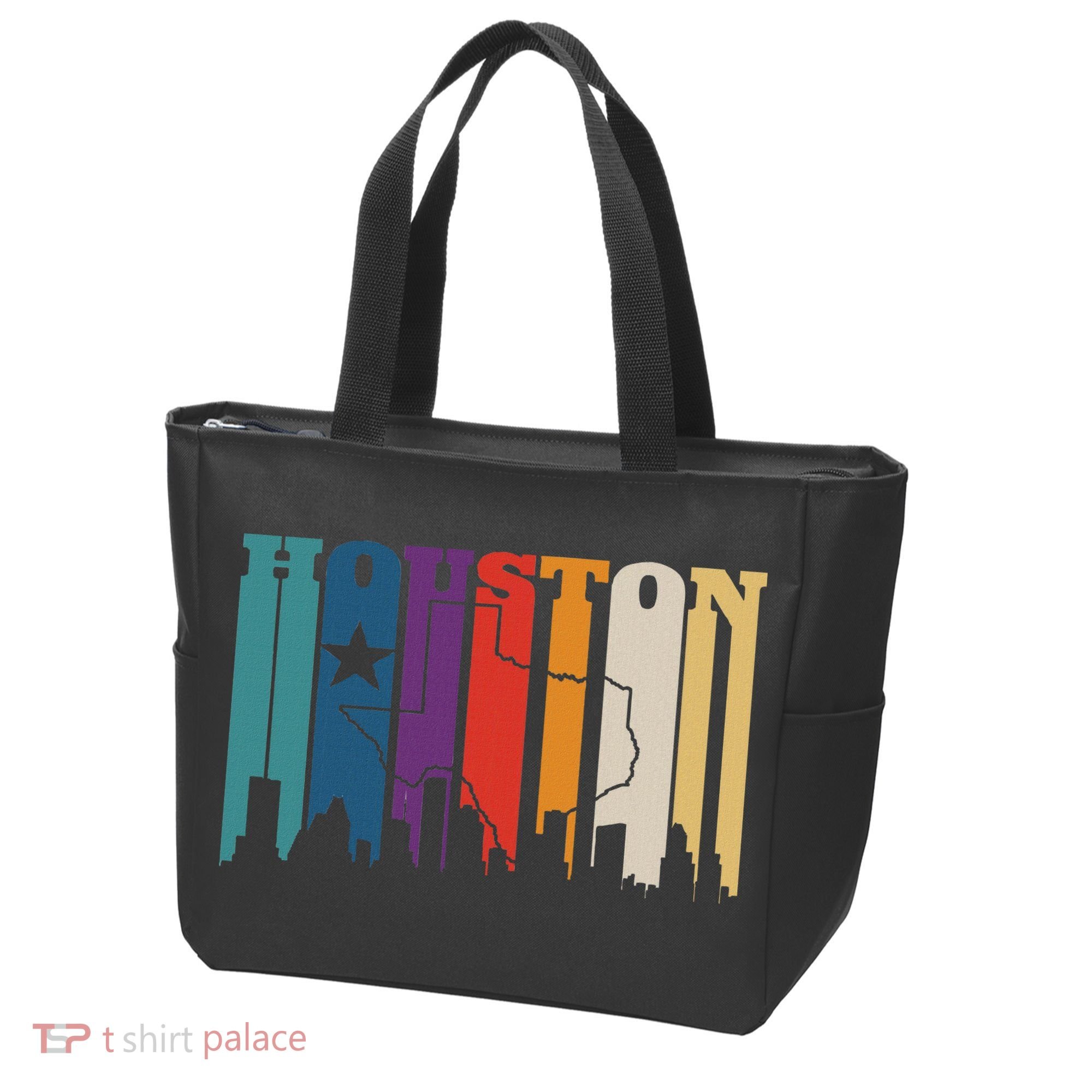 Houston Texas Map Skyline Gift Texas Home State Souvenir Tote Bag