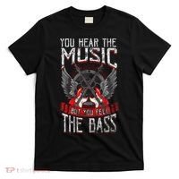 Hear The Music Feel The Bass Player Bassist Guitarist Gift T-Shirt thumb 0