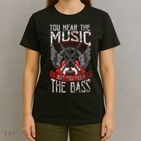 Hear The Music Feel The Bass Player Bassist Guitarist Gift T-Shirt thumb 4