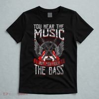 Hear The Music Feel The Bass Player Bassist Guitarist Gift T-Shirt thumb 5