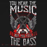 Hear The Music Feel The Bass Player Bassist Guitarist Gift T-Shirt thumb 7