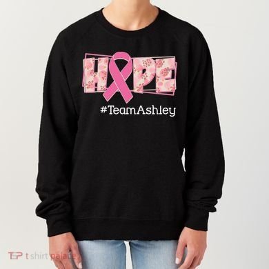 Hope Team Name Custom Breast Cancer Awareness Women's Sweatshirt