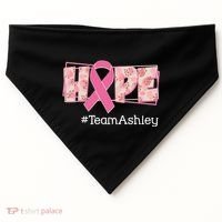 Hope Team Name Custom Breast Cancer Awareness USA-Made Doggie Bandana thumb 0