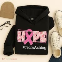Hope Team Name Custom Breast Cancer Awareness Hoodie thumb 4