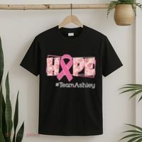 Hope Team Name Custom Breast Cancer Awareness T-Shirt thumb 2