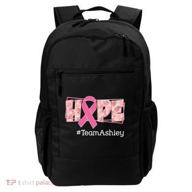 Hope Team Name Custom Breast Cancer Awareness Backpack