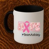 Hope Team Name Custom Breast Cancer Awareness Coffee Mug thumb 2