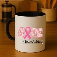 Hope Team Name Custom Breast Cancer Awareness Coffee Mug thumb 4
