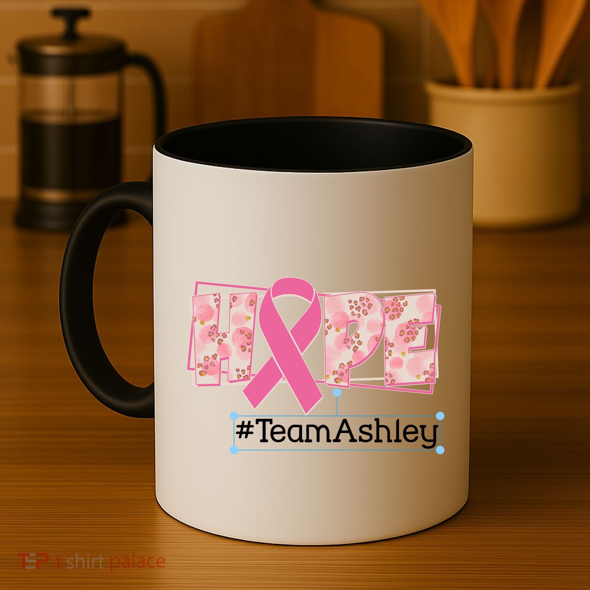 Hope Team Name Custom Breast Cancer Awareness Coffee Mug