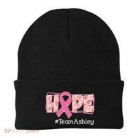 Hope Team Name Custom Breast Cancer Awareness Beanie thumb 0