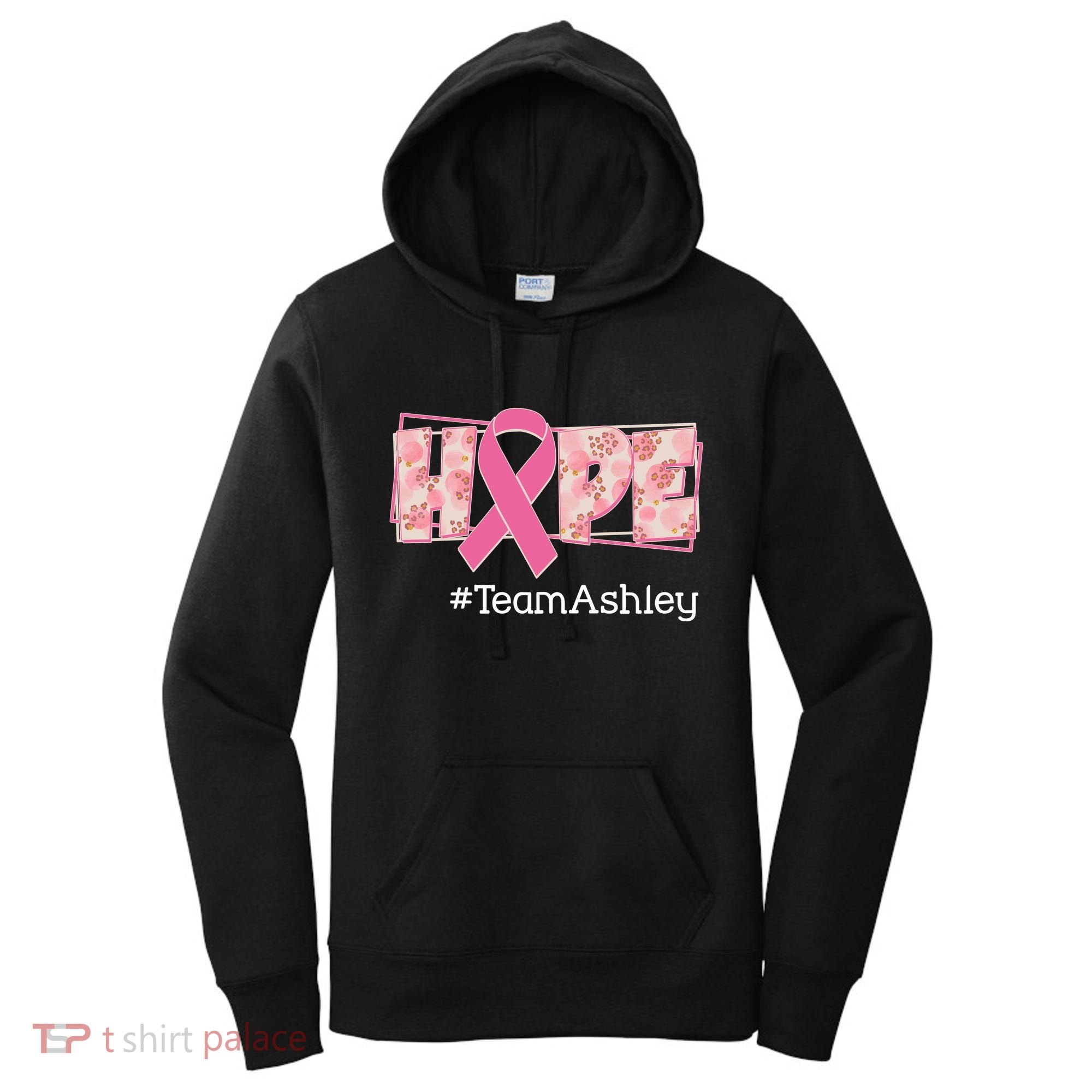 Hope Team Name Custom Breast Cancer Awareness Women's Hoodie