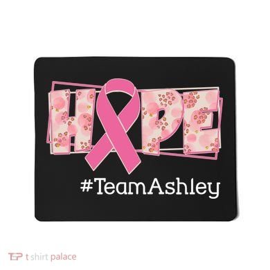 Hope Team Name Custom Breast Cancer Awareness Mousepad