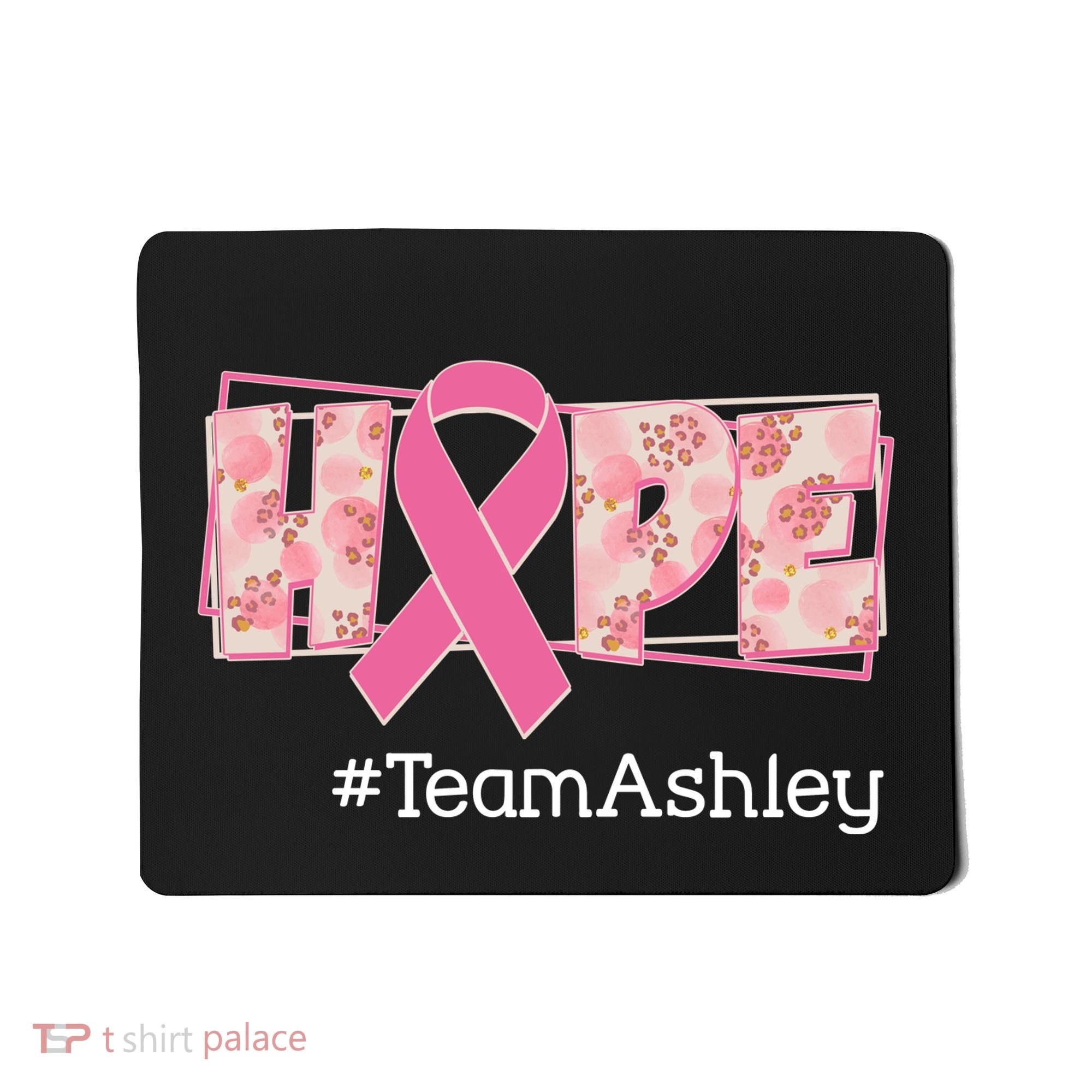 Hope Team Name Custom Breast Cancer Awareness Mousepad