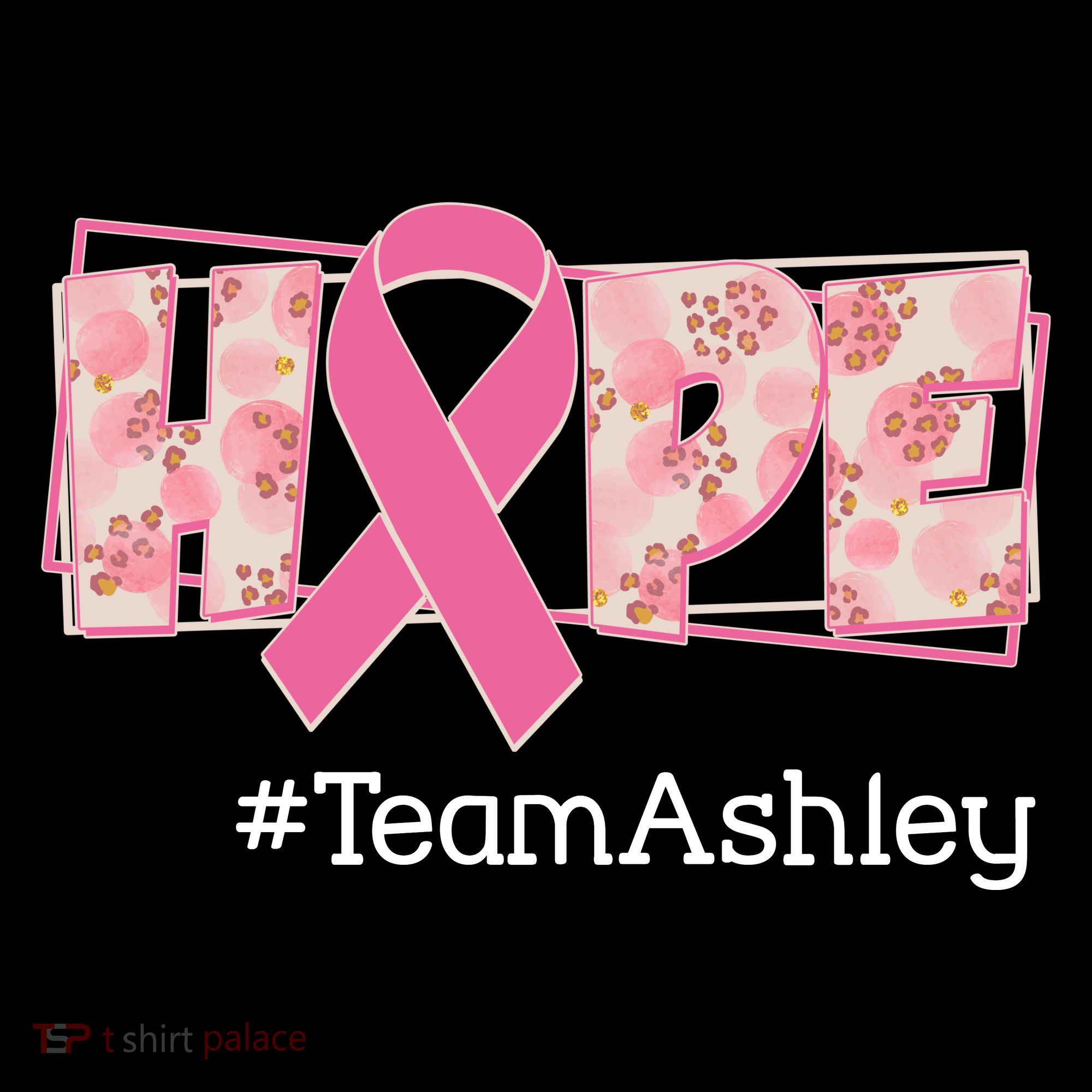 Hope Team Name Custom Breast Cancer Awareness Mousepad