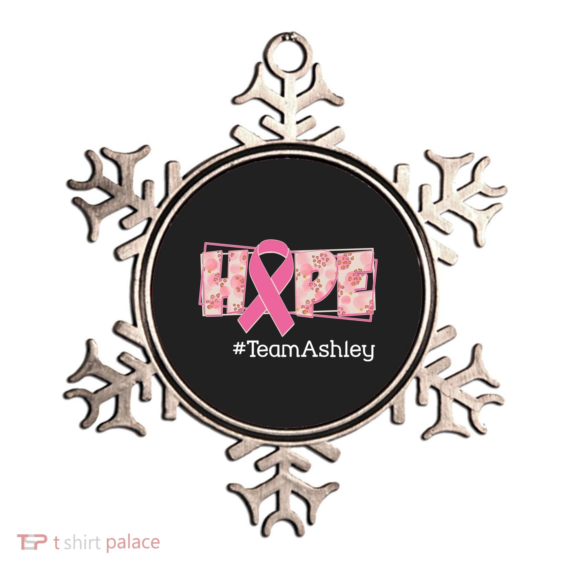 Hope Team Name Custom Breast Cancer Awareness Ornament