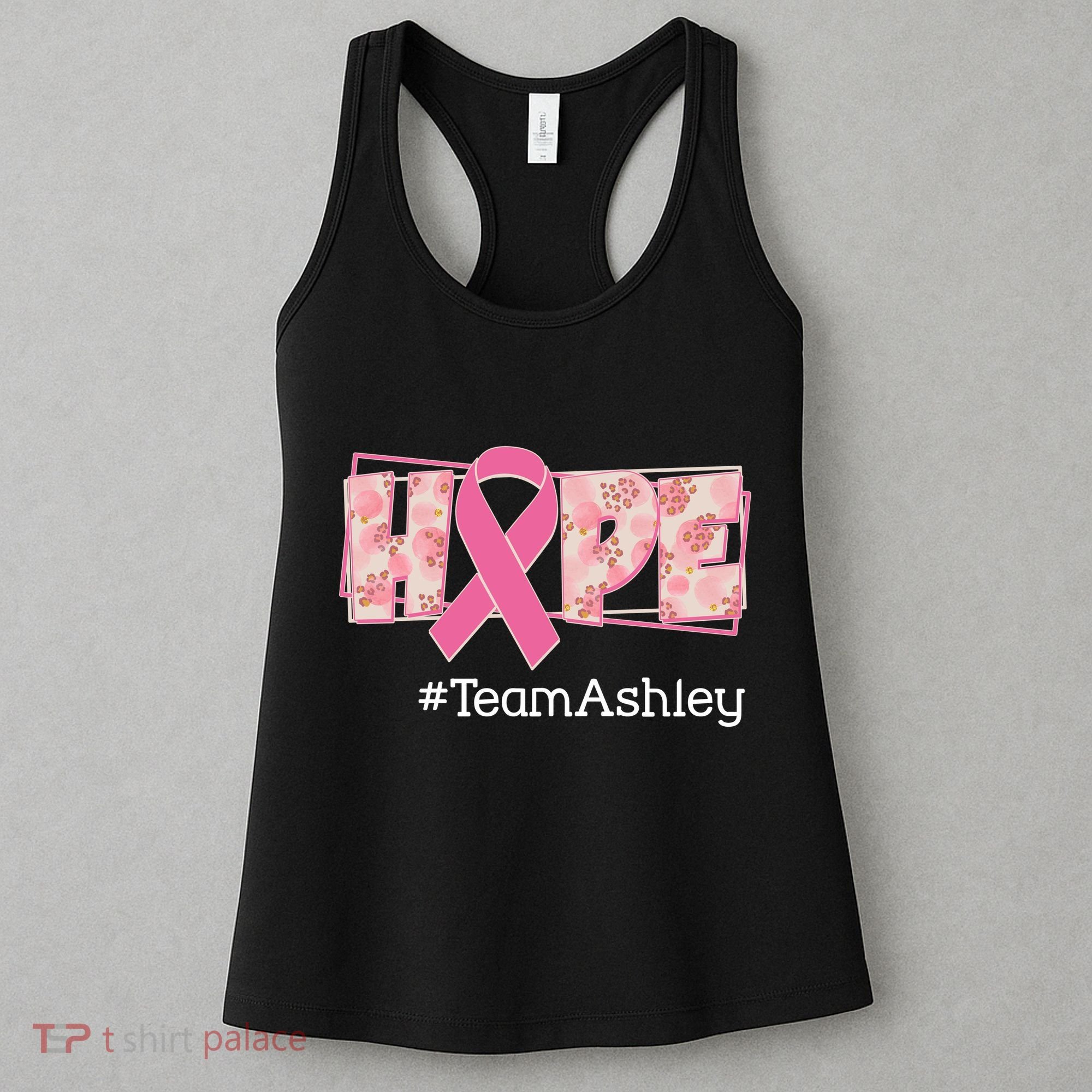 Hope Team Name Custom Breast Cancer Awareness Women's Tank Top