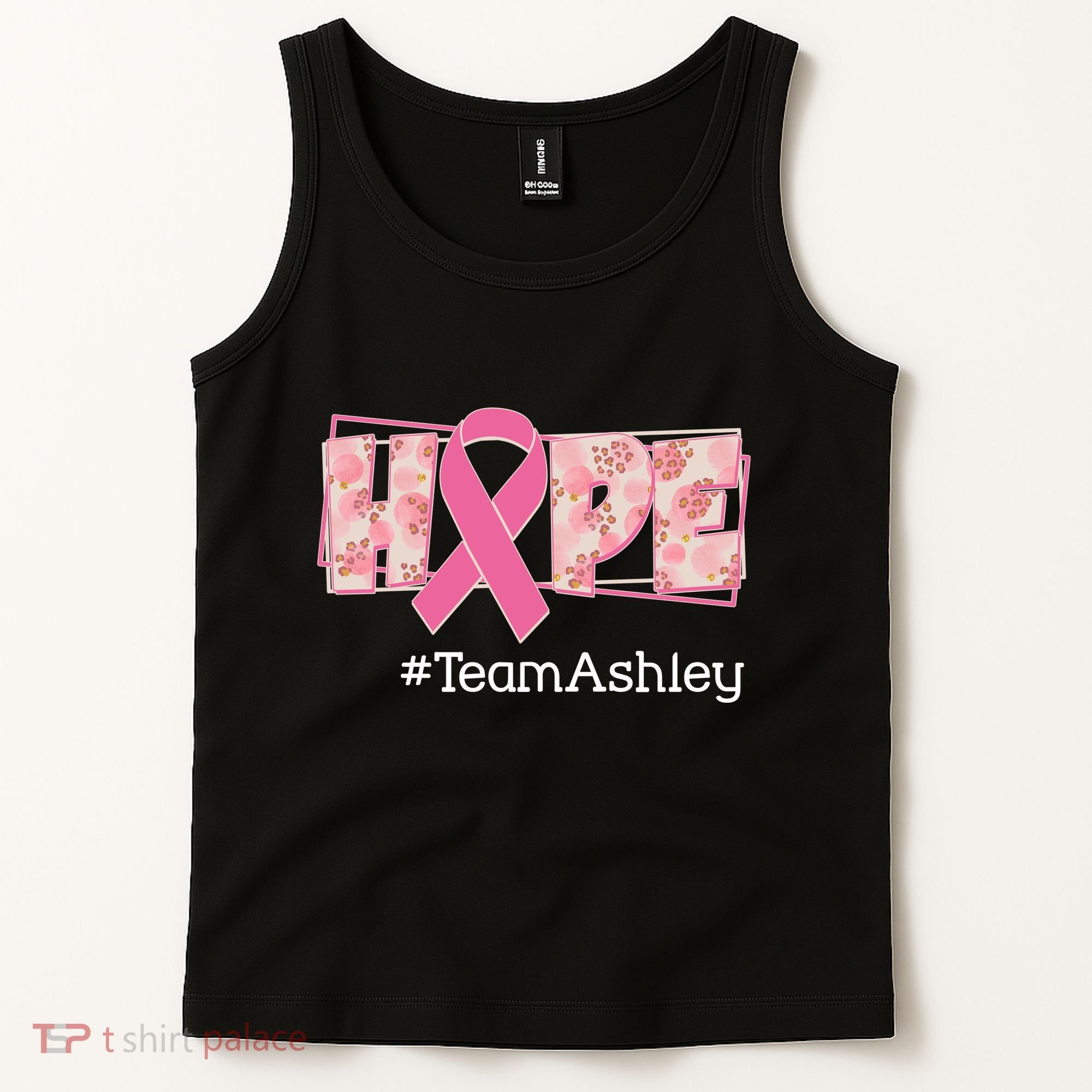 Hope Team Name Custom Breast Cancer Awareness Tank Top
