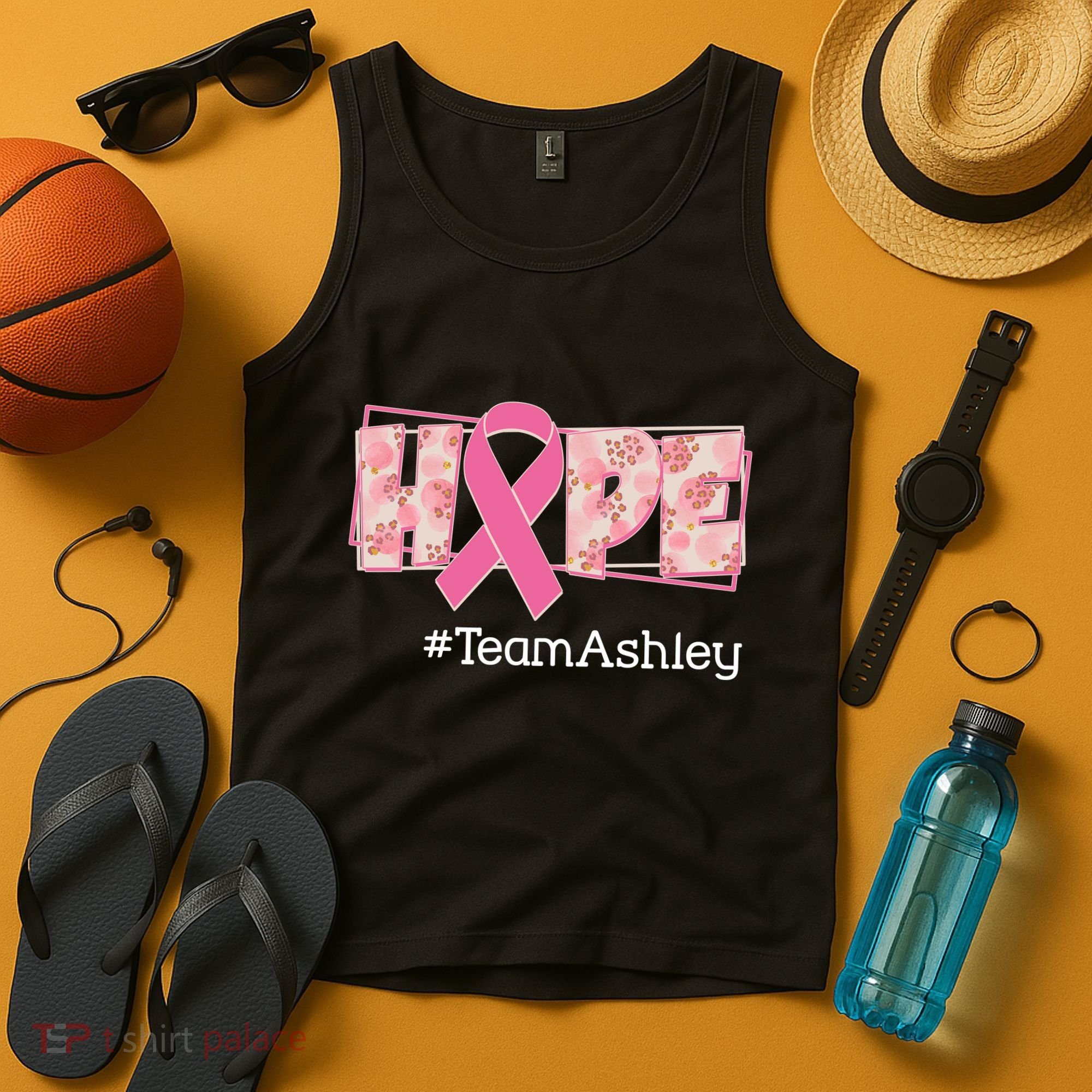 Hope Team Name Custom Breast Cancer Awareness Tank Top