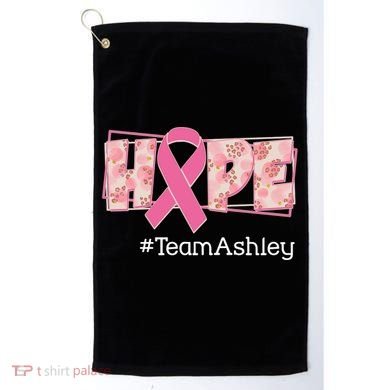 Hope Team Name Custom Breast Cancer Awareness Golf Towel