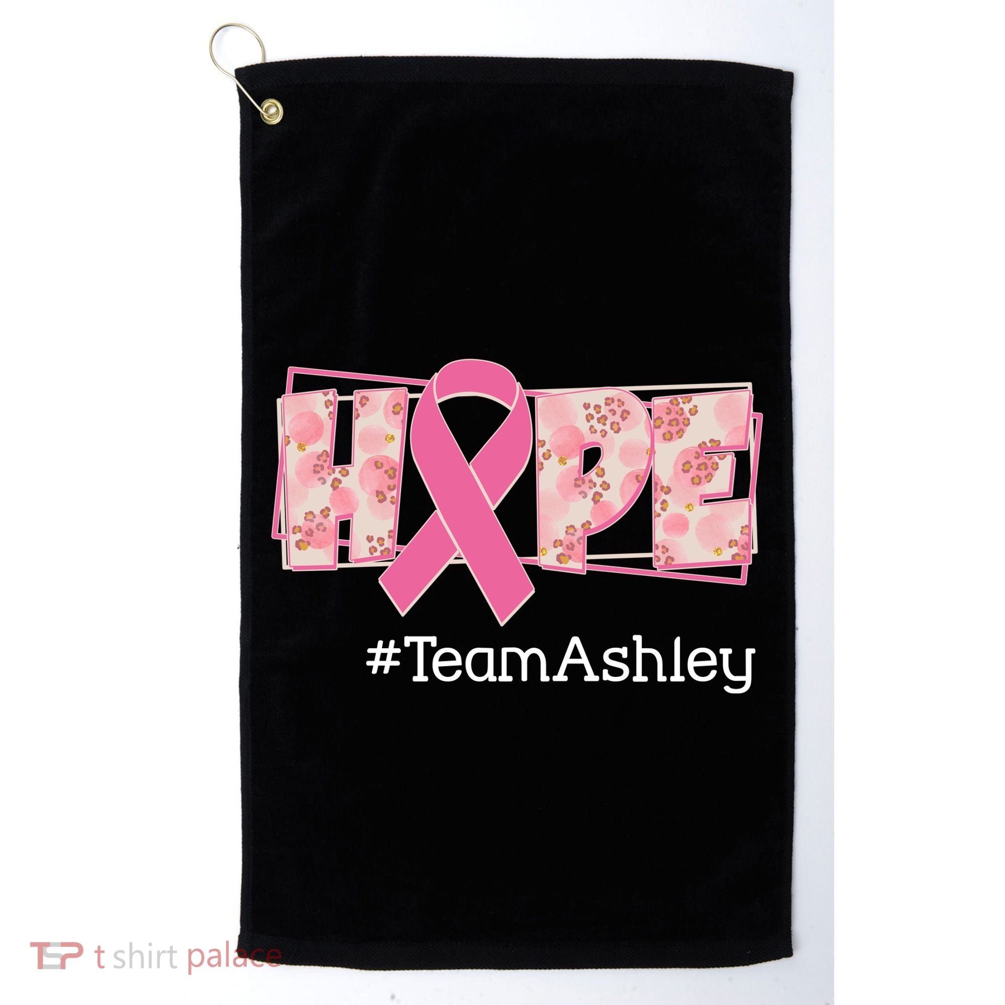 Hope Team Name Custom Breast Cancer Awareness Golf Towel