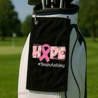 Hope Team Name Custom Breast Cancer Awareness Golf Towel thumb 2