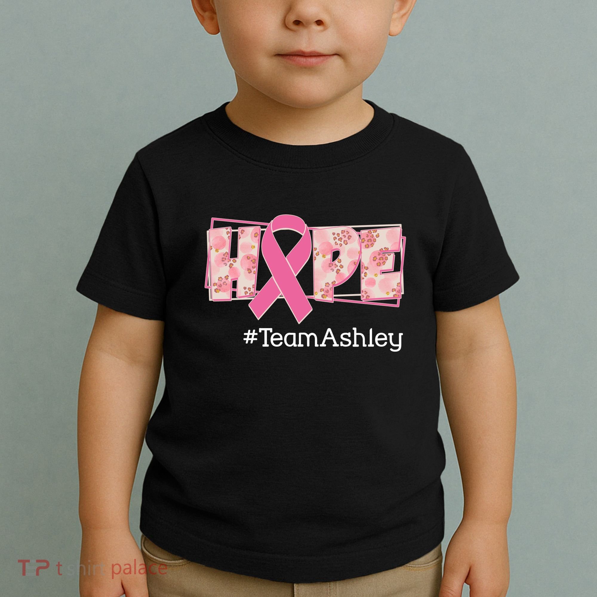 Hope Team Name Custom Breast Cancer Awareness Toddler T-Shirt