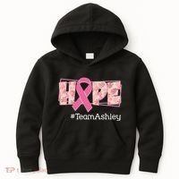 Hope Team Name Custom Breast Cancer Awareness Kids Hoodie thumb 0
