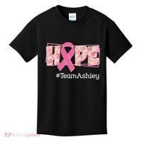 Hope Team Name Custom Breast Cancer Awareness Kids T-Shirt thumb 0