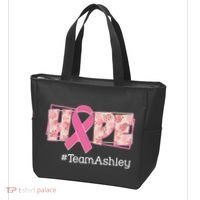 Hope Team Name Custom Breast Cancer Awareness Tote Bag thumb 3