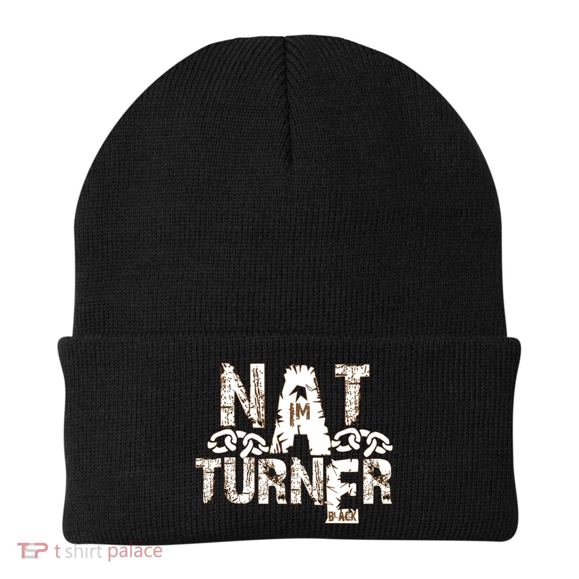 Historically Tee Nat Turner Cute Gift Blue Small Beanie