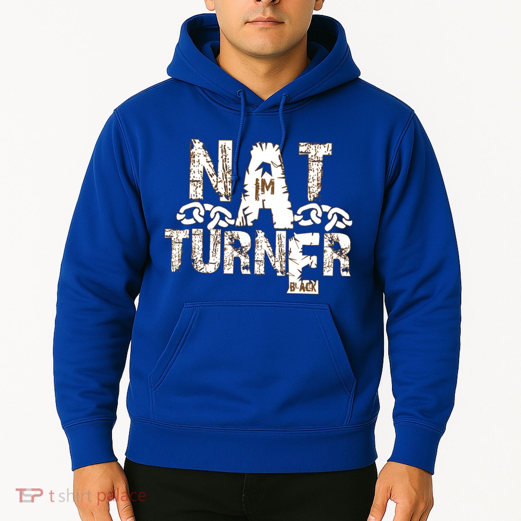 Historically Tee Nat Turner Cute Gift Blue Small Hoodie