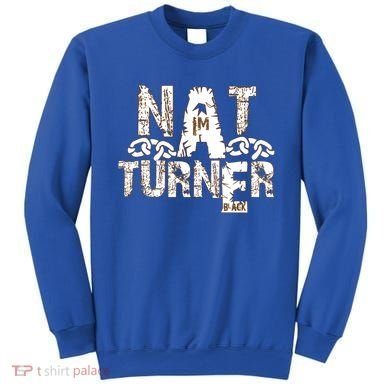 Historically Tee Nat Turner Cute Gift Blue Small Sweatshirt