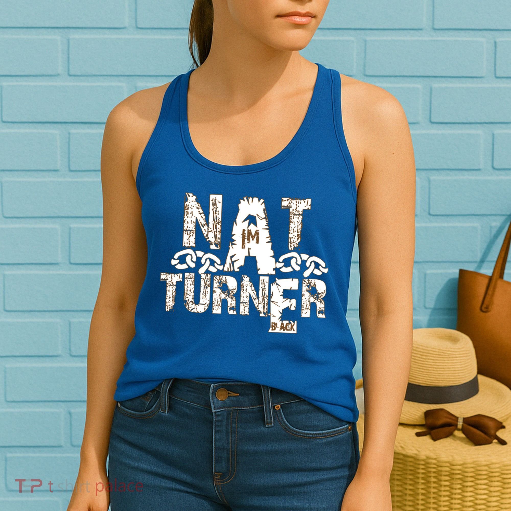 Historically Tee Nat Turner Cute Gift Blue Small Women's Tank Top