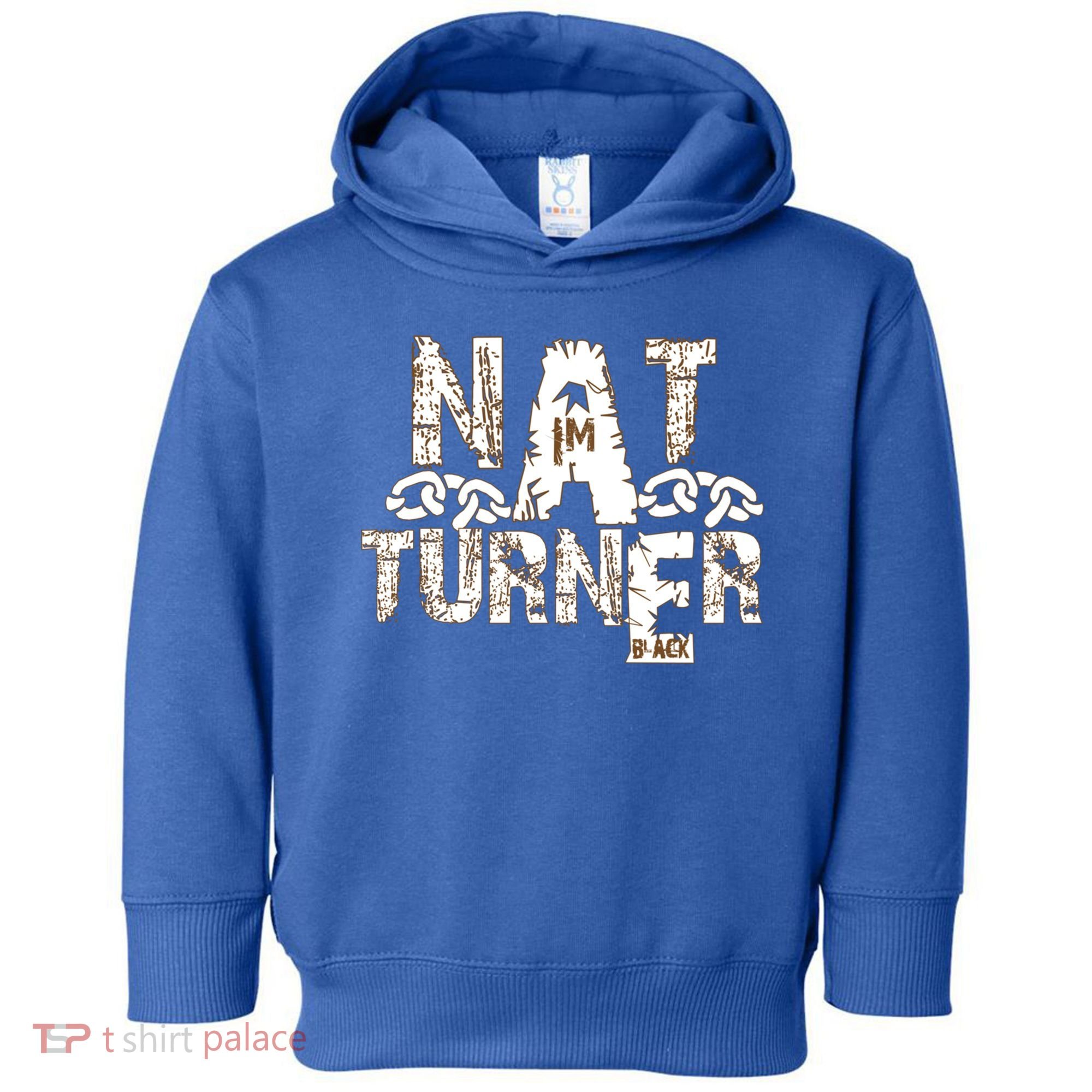 Historically Tee Nat Turner Cute Gift Blue Small Toddler Hoodie