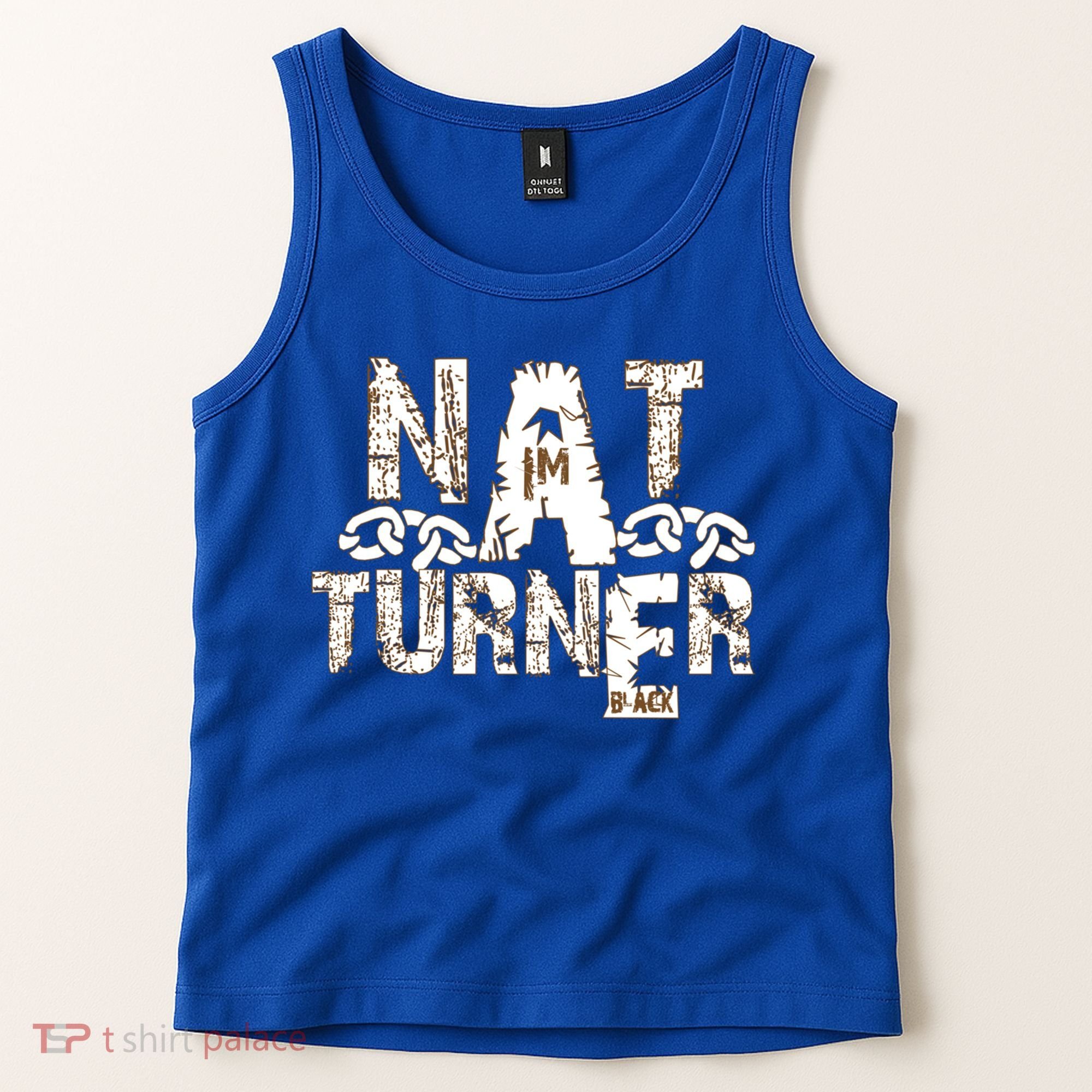 Historically Tee Nat Turner Cute Gift Blue Small Tank Top