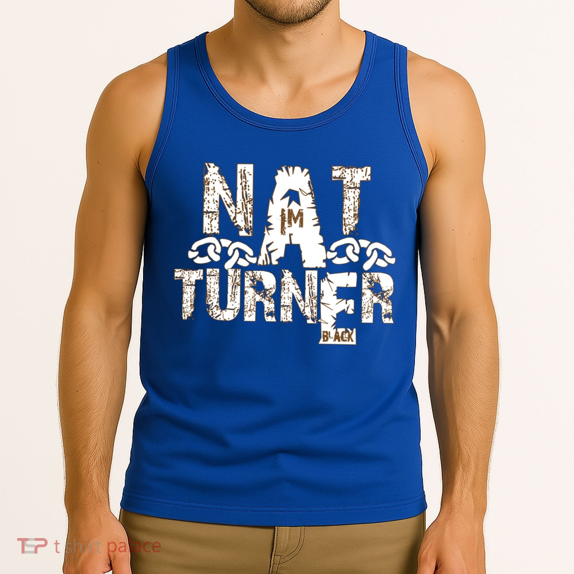 Historically Tee Nat Turner Cute Gift Blue Small Tank Top