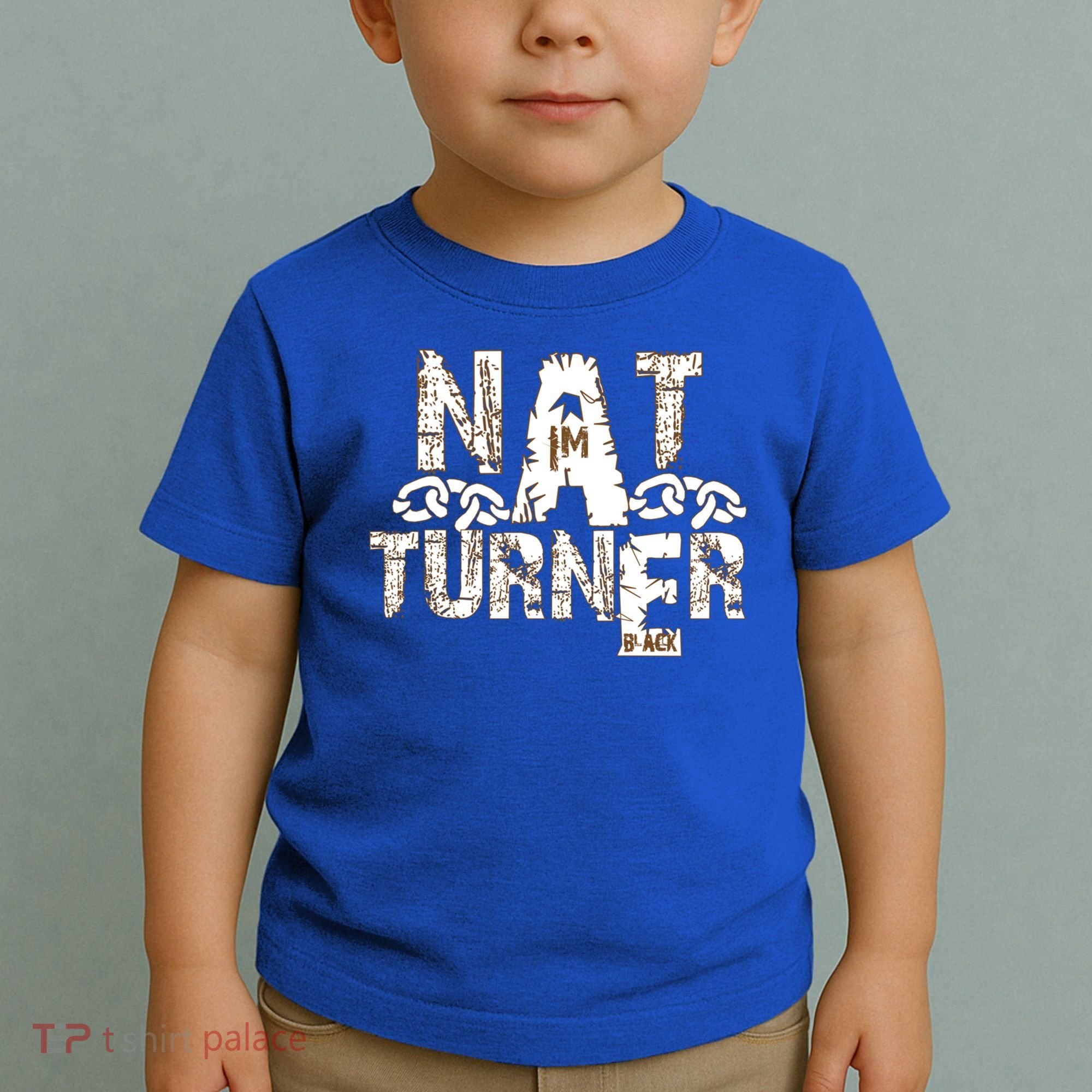 Historically Tee Nat Turner Cute Gift Blue Small Toddler T-Shirt