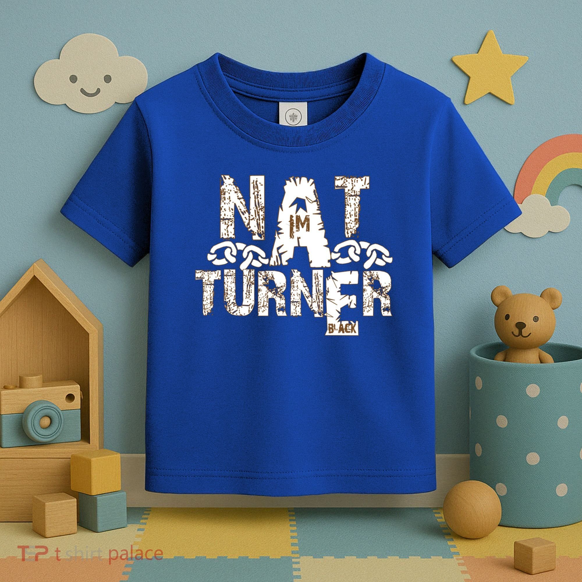 Historically Tee Nat Turner Cute Gift Blue Small Toddler T-Shirt